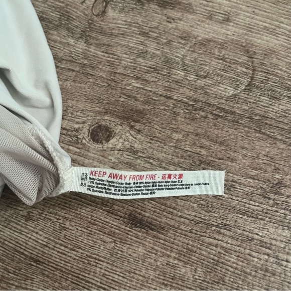 Intimately Free People Women's Beige Square Neck Long Sleeve Bodysuit Small - Picture 5 of 5